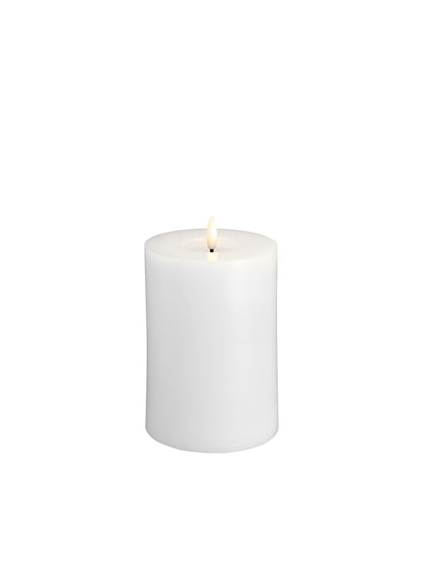Moods & More LED pillar candle - Melted Classic white - 99x150 mm
