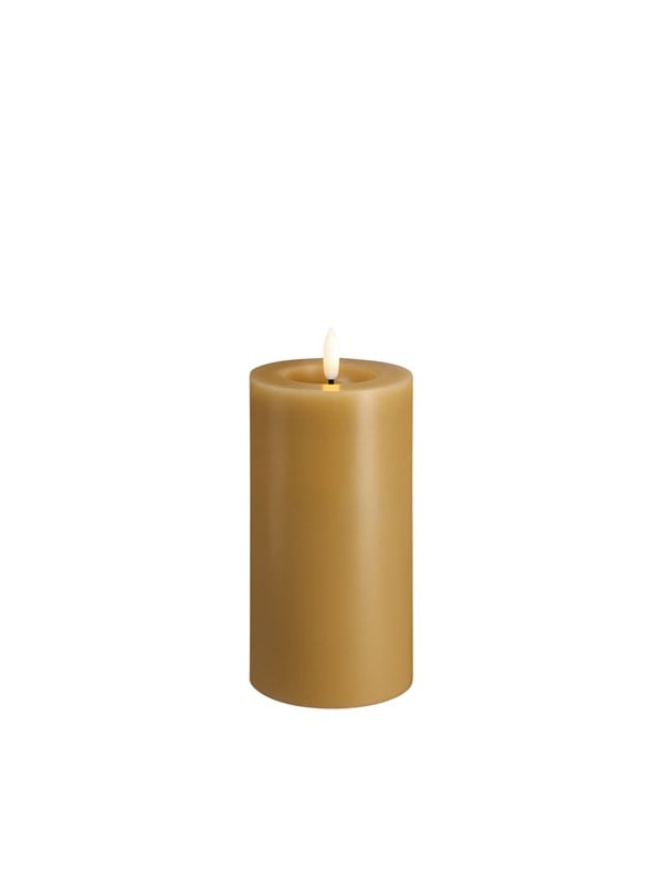 Moods & More LED pillar candle - Melted Honey mustard - 74x150 mm