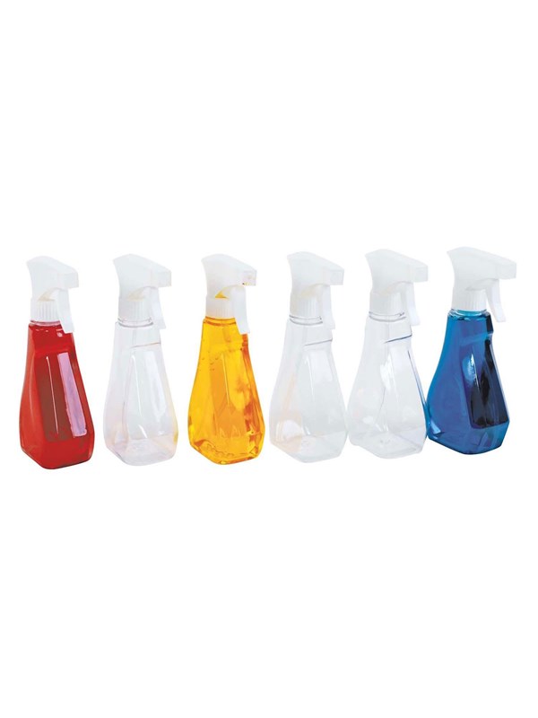 Colorations spray fles speelgoed transparant 350 ml set van 6.