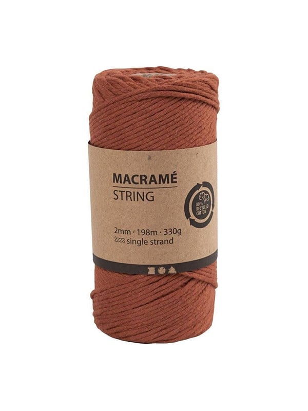Creativ Company - Macrame Cord - Burnt Orange 198m