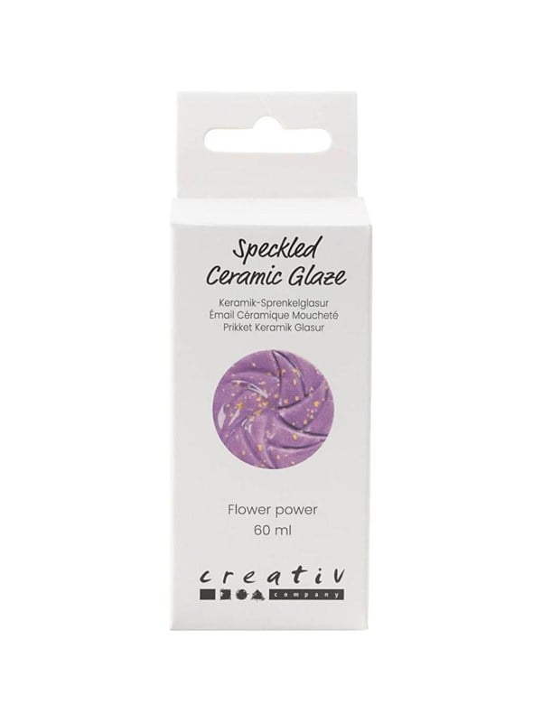 Creativ Company - Speckled Ceramic Glaze 999-1060 C Opaque Flower Power - 60ml