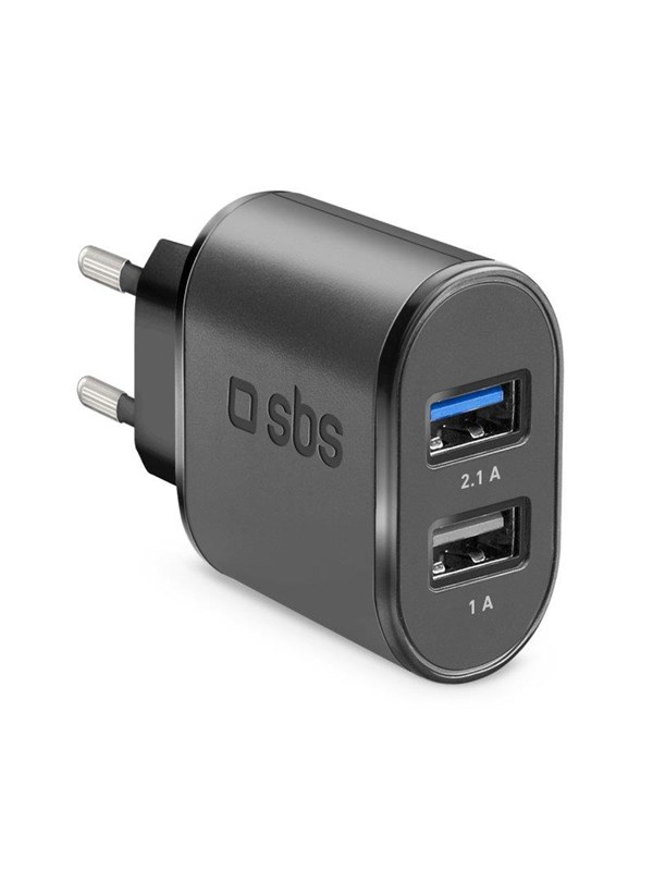 SBS 3100 mAh Charger - 2.1A + 1A - Black