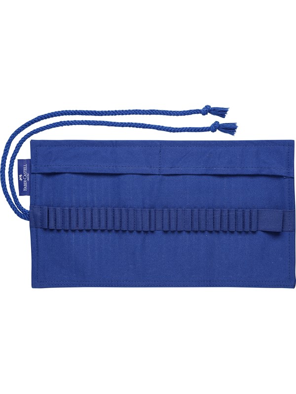 Faber-Castell roletui - katoen blauw - leeg - geschikt voor 28 potloden - FC-114664