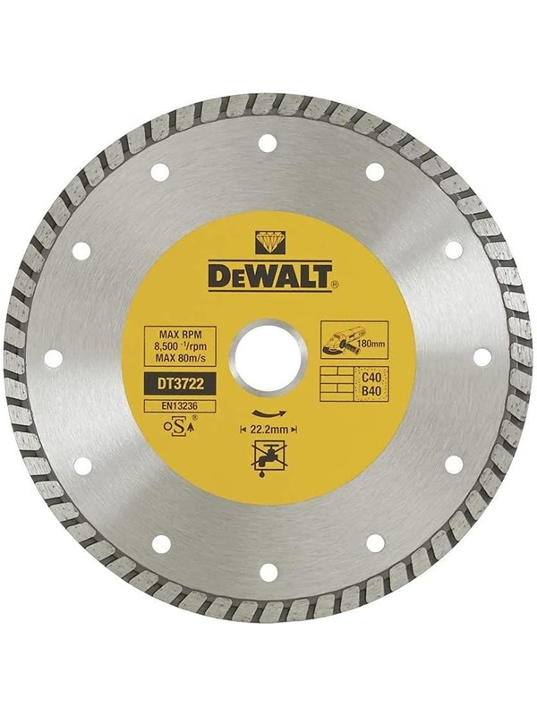 DeWALT DIAMANTBLAD, TURBO, _180MM, UNIVERSEEL DT3722-QZ