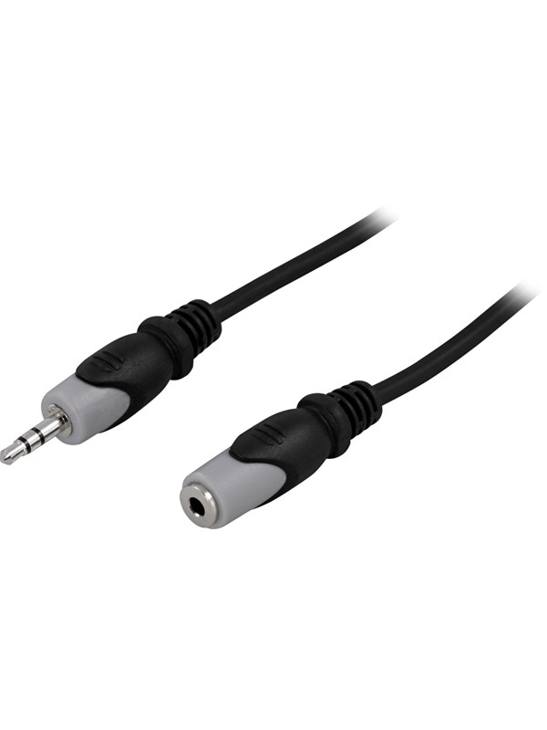 Deltaco 3.5mm male - 3.5mm female audio extension cable 3 m