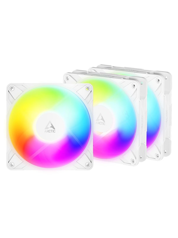 Arctic P12 Pro Reverse A-RGB (White) - 3 Pack - Case ventilator - 120mm - Wit