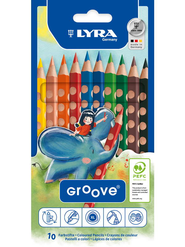 Lyra Kleurpotloden Groove 10 Stuks Multicolor