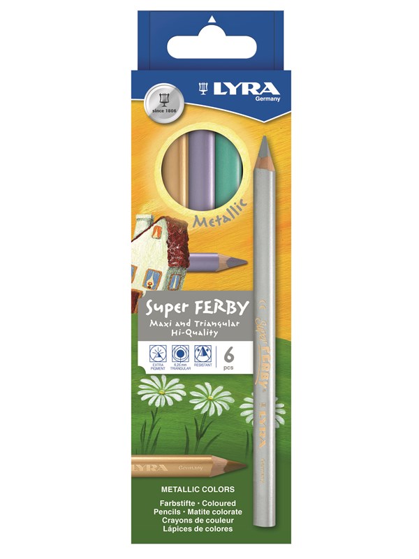 Lyra Box Of 6 Super-Ferby® Metallic Colours, Asst'D