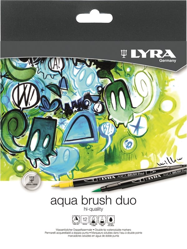 Lyra Aqua Brush Duo viltstift 12 stuk(s)