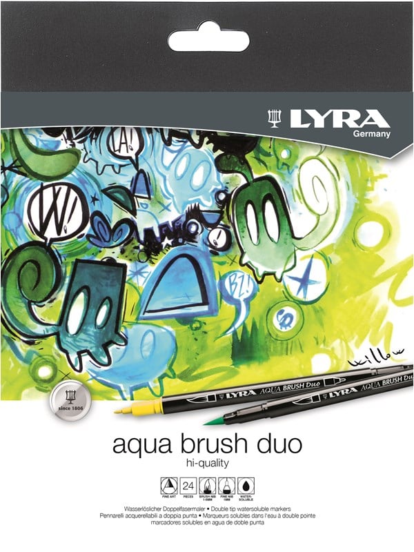 Lyra Aqua Brush Duo Marker 24 pcs