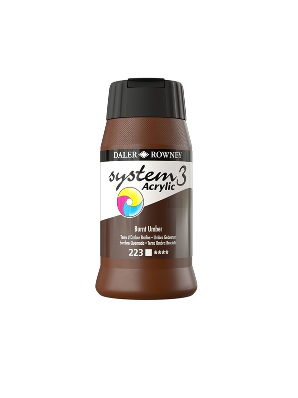 Daler-Rowney System3 500 ml Burnt Umber