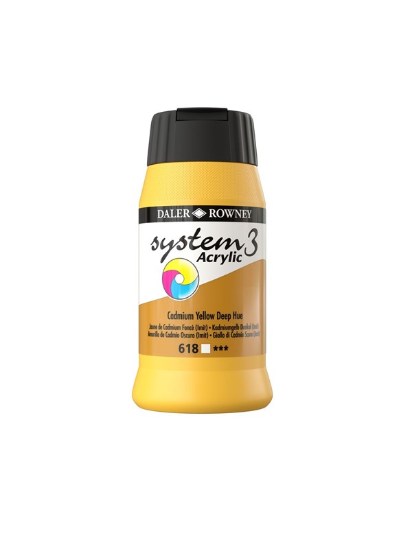 Daler-Rowney System3 500 ml Cadmium Yellow Deep Hue
