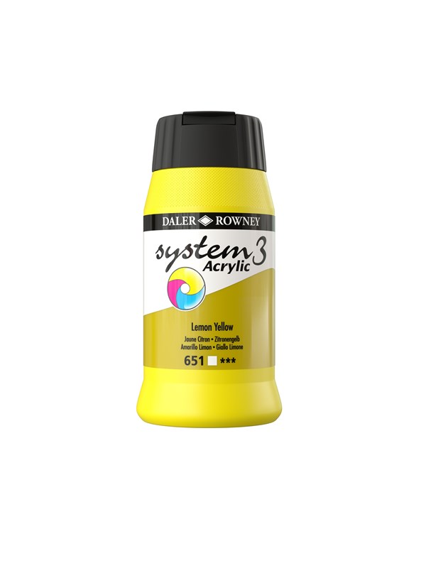 Daler-Rowney System3 500 ml Lemon Yellow