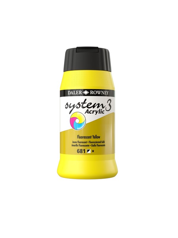 Daler-Rowney System3 500 ml Fluorescent Yellow