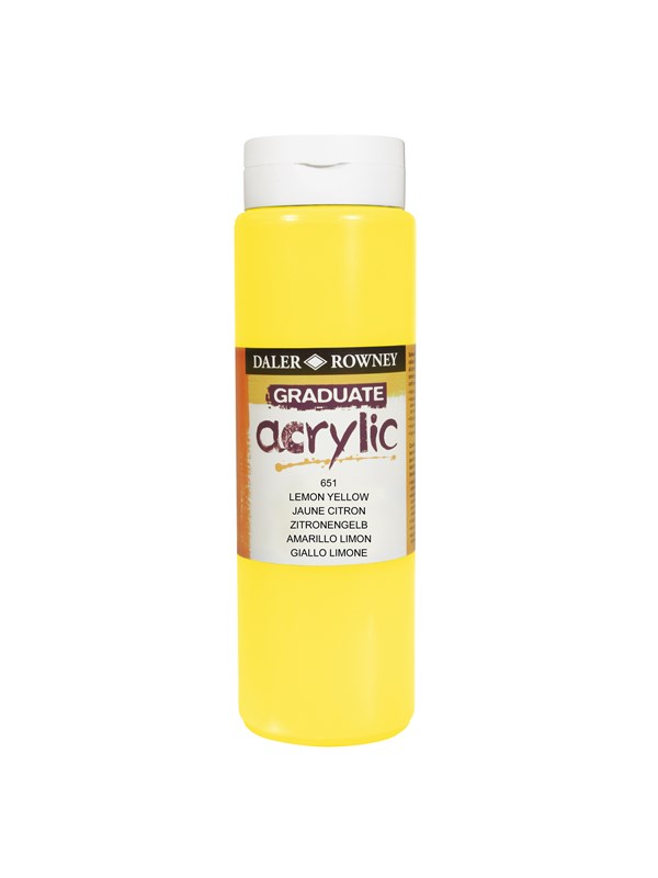 Daler-Rowney Graduate Acrylic 500 ml Lemon Yellow