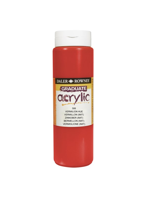 Daler-Rowney Graduate Acrylic 500 ml Vermilion Hue