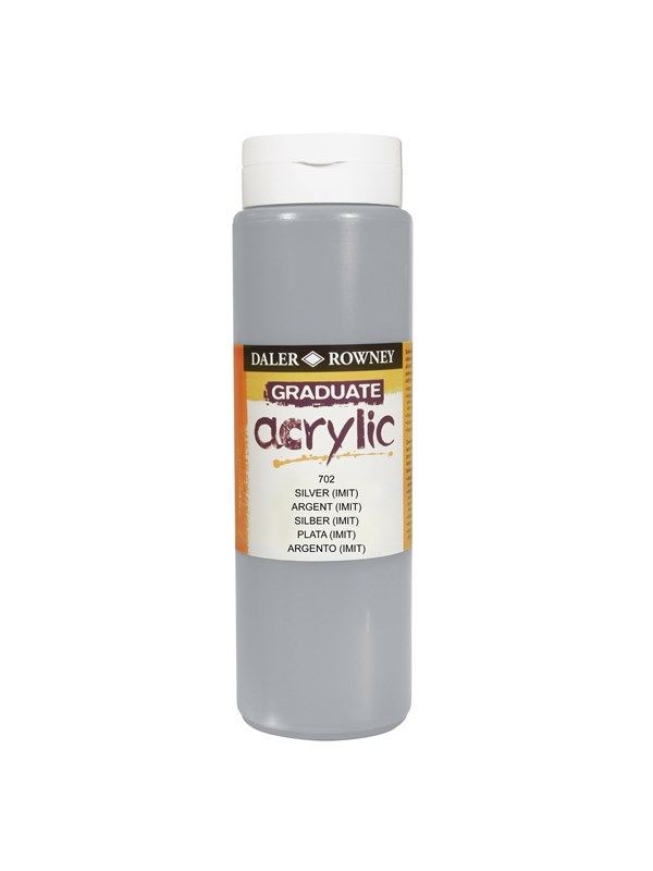 Daler-Rowney Graduate Acrylic 500 ml Silver Imit