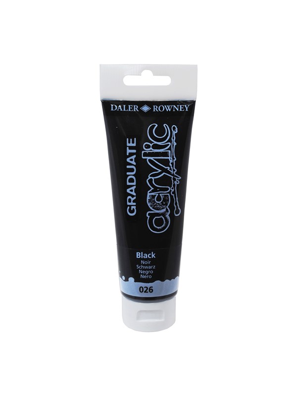Daler Rowney Graduate Acrylic Paint 120 ml. - Black
