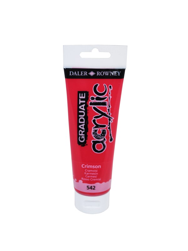 Daler Rowney Graduate Acrylic Paint 120 ml. - Crimson