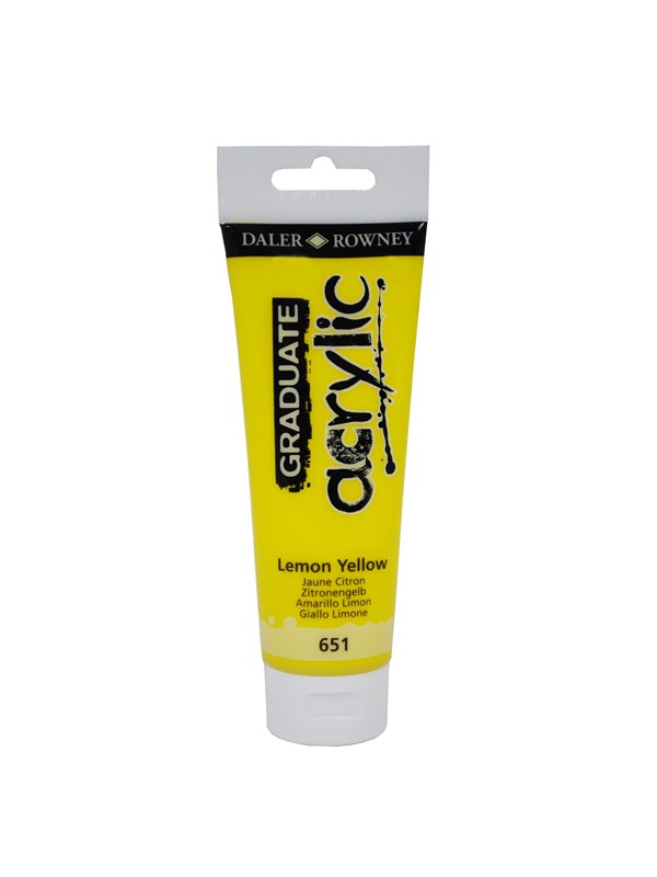 Daler Rowney Graduate Acrylic Paint 120 ml. - Lemon Yellow