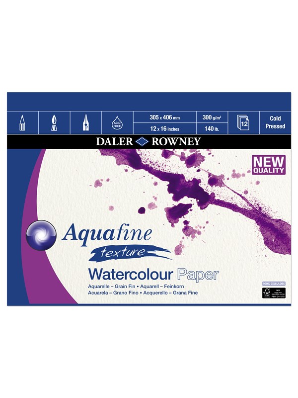 Daler-Rowney Aquafine CP Pad 12 Sheets 300G 16x12"