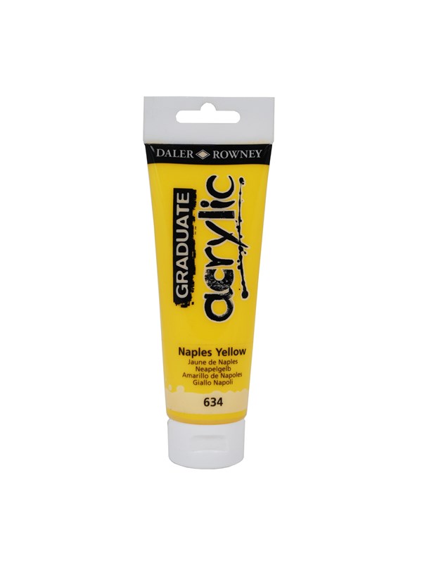 Daler Rowney Graduate Acrylic Paint 120 ml. - Naples Yellow