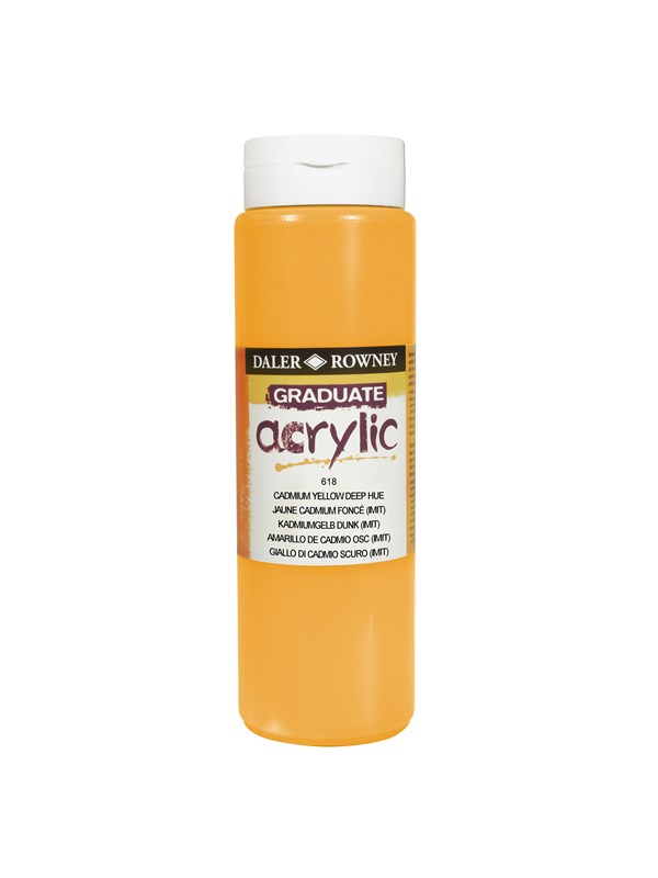 Daler-Rowney Graduate Acrylic 500 ml Cadmium Yellow Deep Hue
