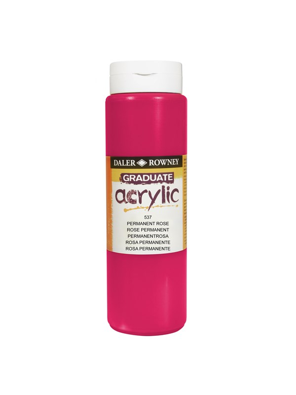 Daler-Rowney Graduate Acrylic 500 ml Permanent Rose