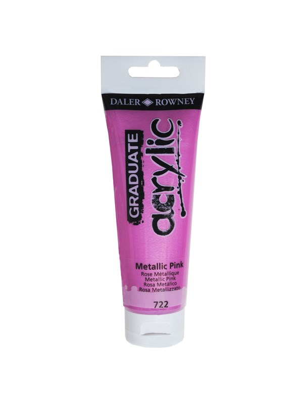 Daler Rowney Graduate Acrylic Paint 120 ml. - Metallic Pink