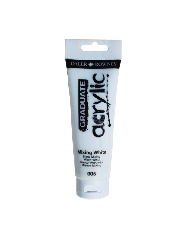 Daler Rowney Graduate Acrylic Paint 120 ml. - Mixing White