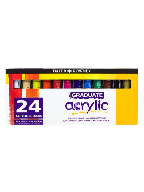 Daler-Rowney Graduate Acrylic Colour Set 24 x 22 ml.