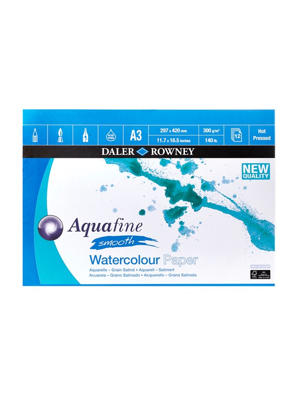 Daler-Rowney Aquafine HP 12 Sheets 300G A3