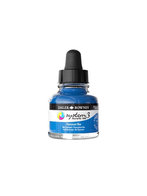 Daler-Rowney System3 Ink 29.5 ml Fluorescent Blue