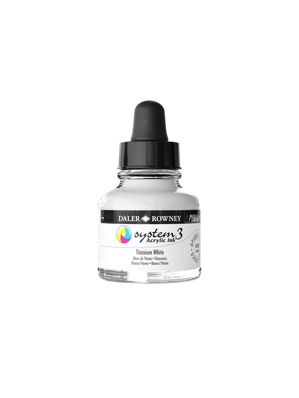 Daler Rowney System 3 Acryl Inkt 29.5 ml - Titanium White