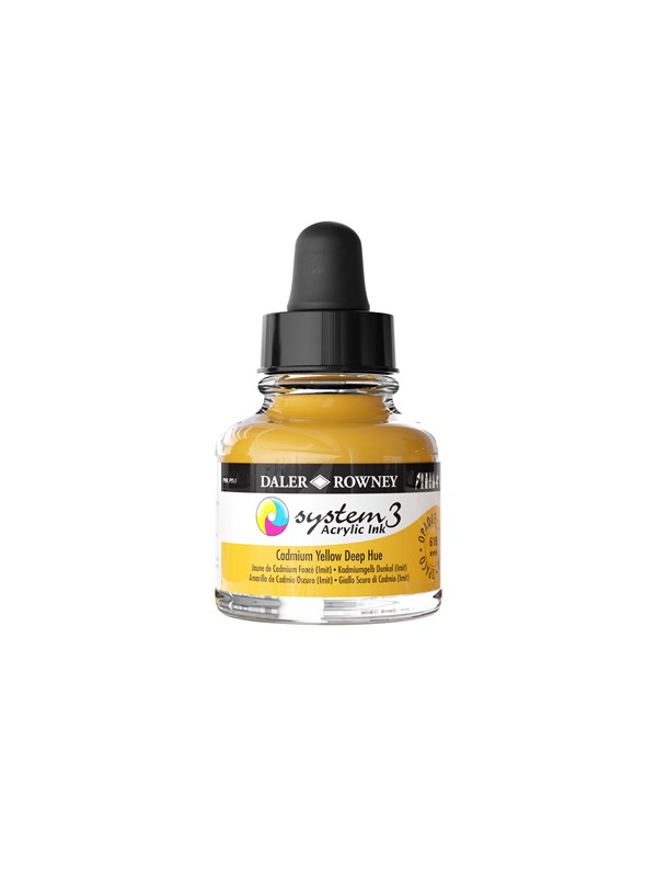 Daler-Rowney System3 Ink 29.5 ml Cadmium Yellow Deep Hue