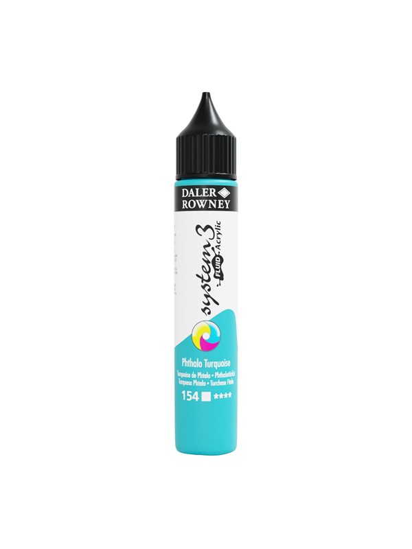 Daler-Rowney System3 Fluid Acrylic 29.5 ml Phthalo Turquoise
