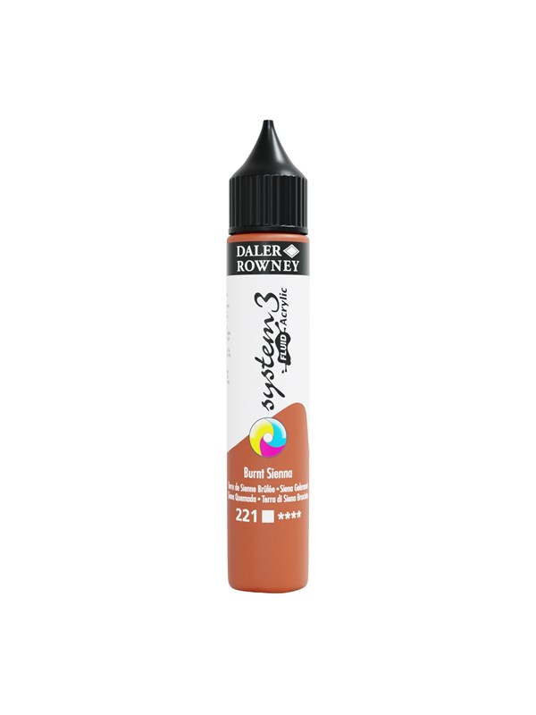 Daler-Rowney System3 Fluid Acrylic 29.5 ml Burnt Sienna