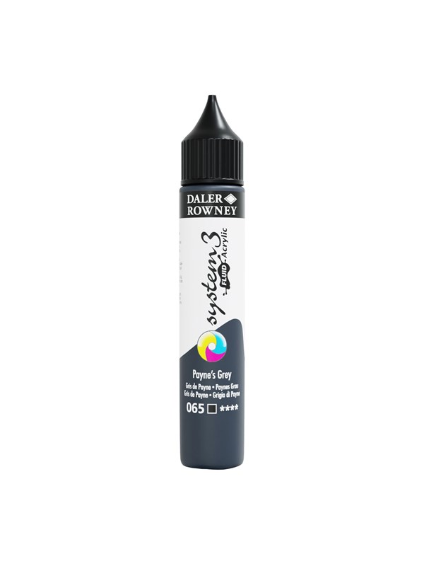 Daler-Rowney System3 Fluid Acrylic 29.5 ml Payne`s Grey