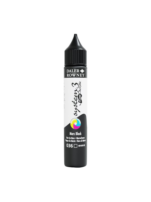 Daler-Rowney System3 Fluid Acrylic 29.5 ml Mars Black