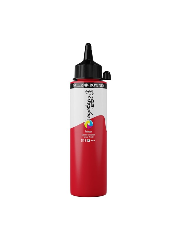 Daler-Rowney System3 Fluid Acrylic 250 ml Crimson