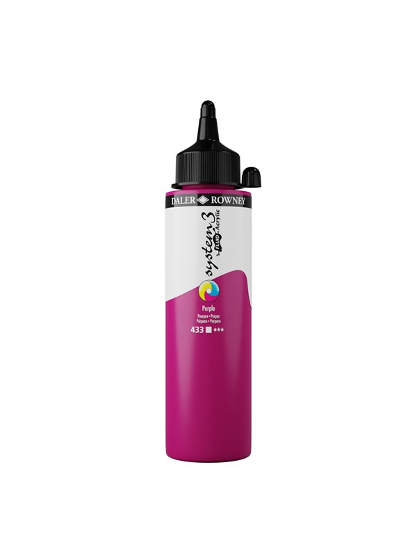 Daler-Rowney System3 Fluid Acrylic 250 ml Purpule