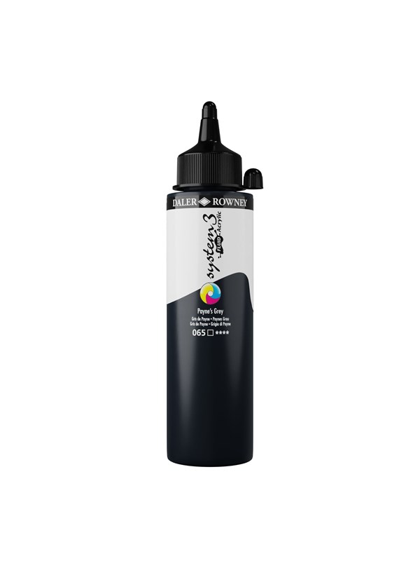 Daler-Rowney System3 Fluid Acrylic 250 ml Payne`s Grey
