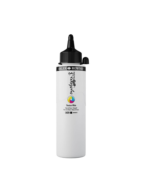 Daler-Rowney System3 Fluid Acrylic 250 ml Titanium White