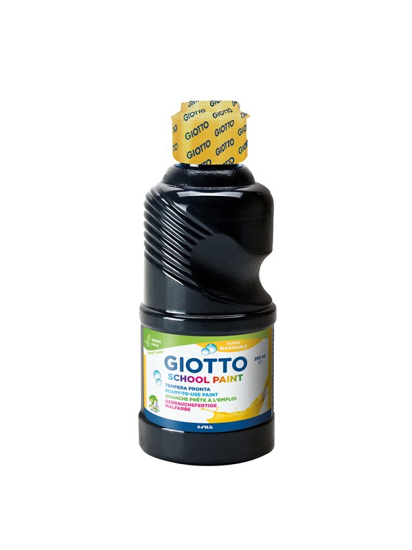 Giotto Plakkaatverf School Paint Junior 250 Ml Zwart