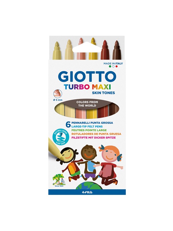 Giotto Turbo Maxi Skin Tones 6 pcs BL