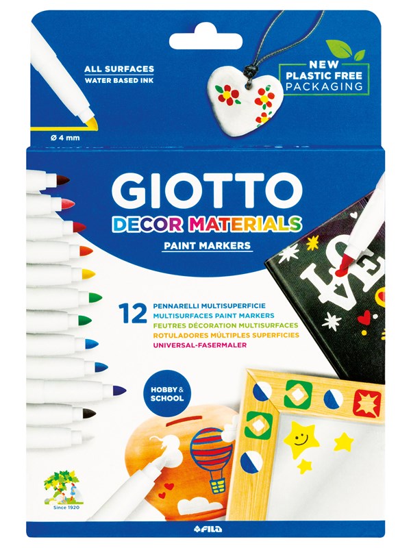 Giotto Decor Materials Paint Markers 12 pcs BL