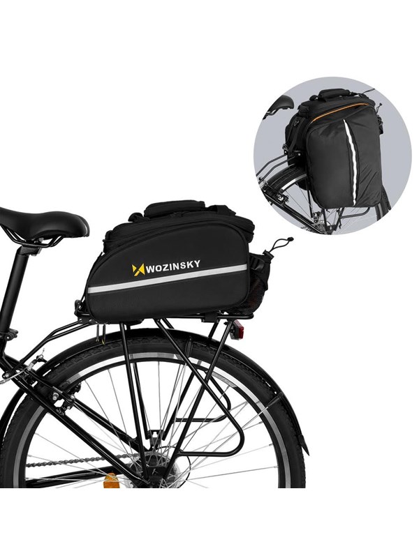 Wozinsky WBB19BK - Fietstas - 35L - Zwart - Inclusief Regenhoes
