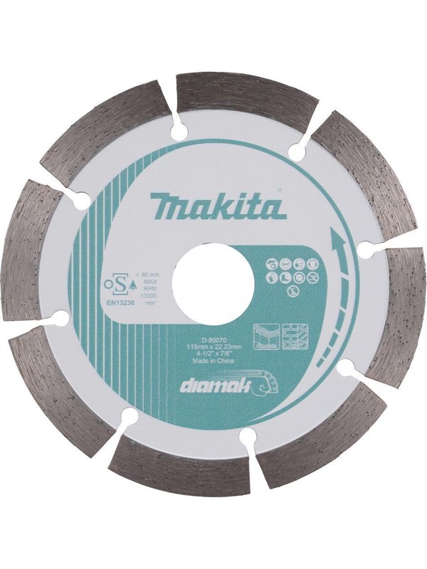 Makita D-80070 Diamanten doorslijpschijf Diameter 115 mm Boordiameter 22.23 mm Beton, Baksteen, Kalkzandsteen 1 stuk(s)