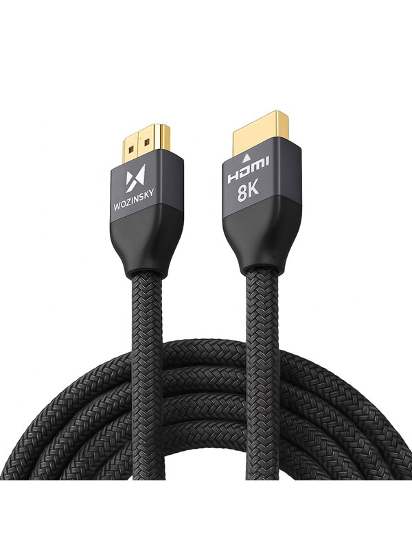 Wozinsky HDMI 2.1 Cable 8K 60 Hz 48 Gbps / 4K 120 Hz / 2K 144 Hz 5 m Silver (WHDMI-50)