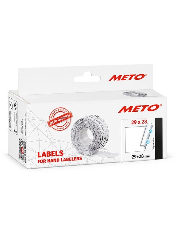 METO Price labels 29x28 white deep freeze 5 rls/1000
